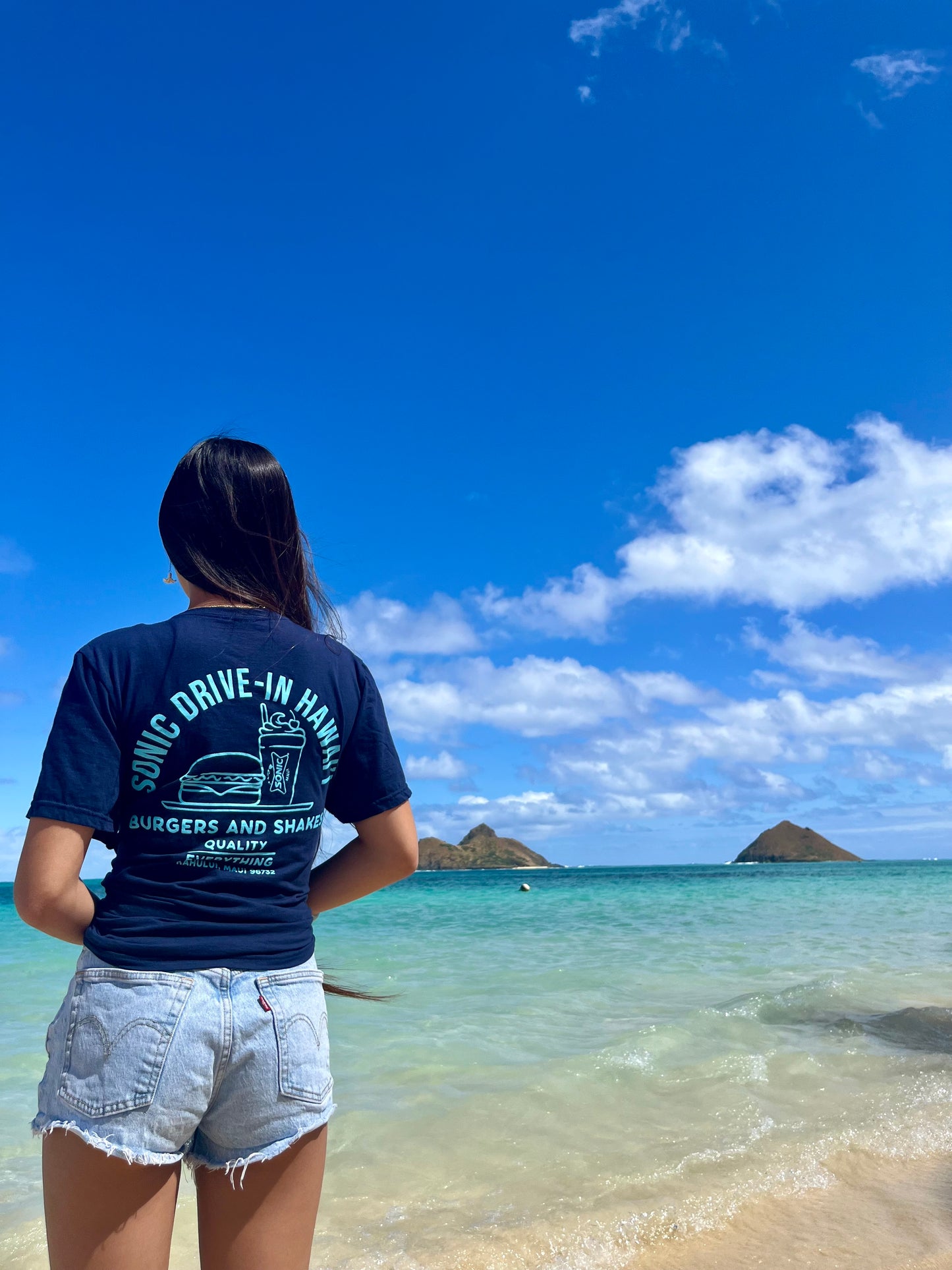 Retro Blue Sonic Drive-in Hawai'i T-Shirt