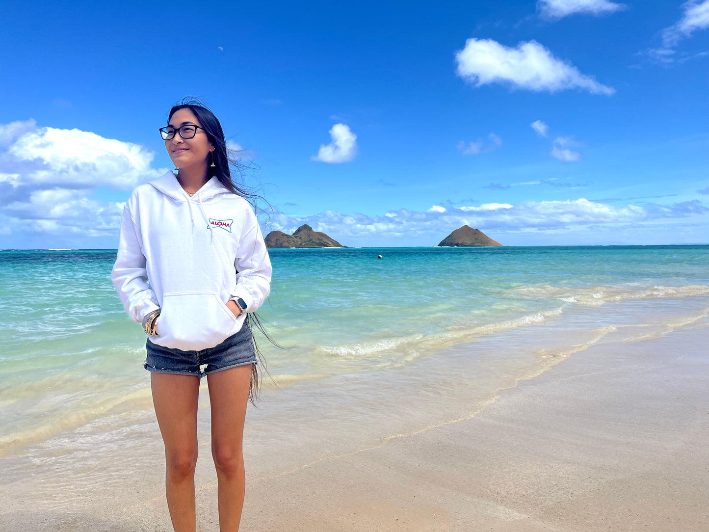 White Sonic Hawai'i Aloha Hoodie